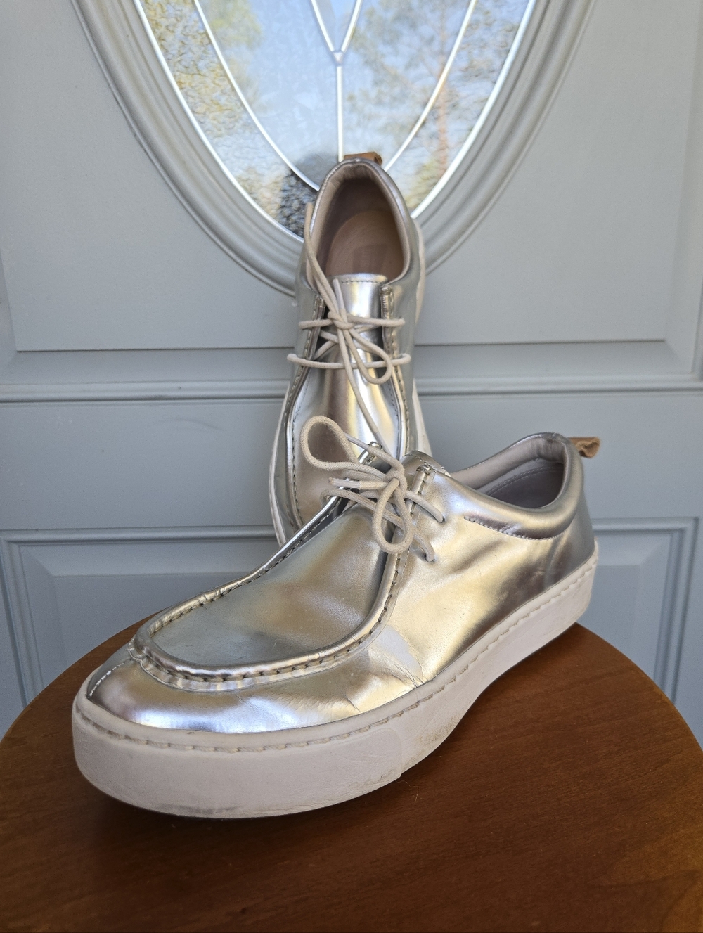 Clarks Originals Silver Metallic Sneakers